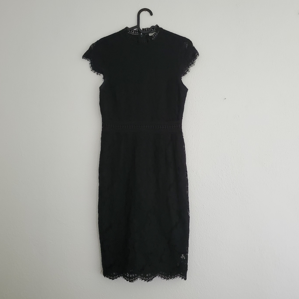 Black Crochet Dress
